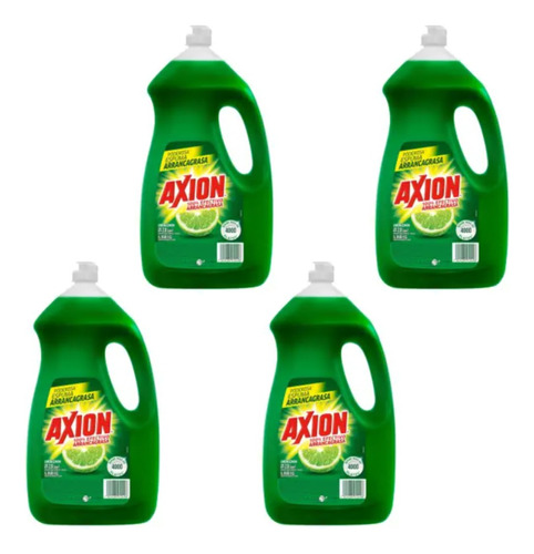 Jabón Líquido Lavatrastes Axion Limón 2.8 L - 4 Pza
