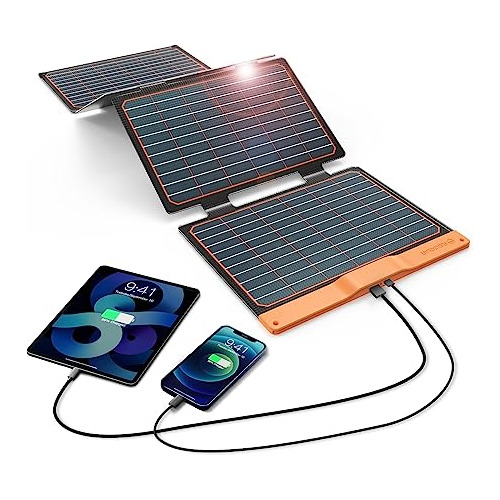 Panel Solar Plegable Portatil 40w Usb Dual Waterproof
