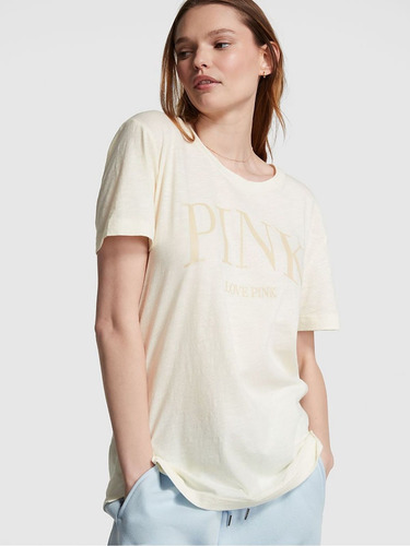 Playera Pink Victorias Secret Original Algodón