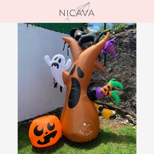 Inflable De Halloween Exterior Árbol Terrorifico Alto 2.40m