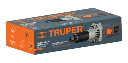 Esmeril Recto 1/4'' Industrial, 600 W Y Velocidad Variable