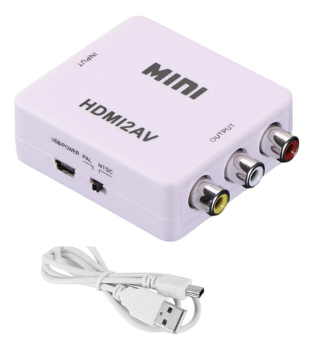 Convertidor Hdmi A Rca (hdmi-av2) Convertidor De Video Hd 