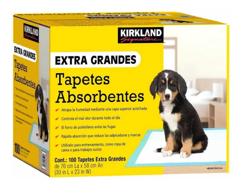 Tapetes Entrenadores Perros Kirkland 200 Piezas Absorbentes