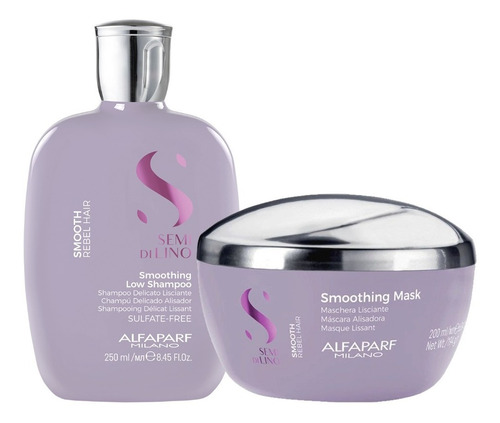 Alfaparf Semi Di Lino Smooth Rebel Hair Shampoo Y Mascarilla