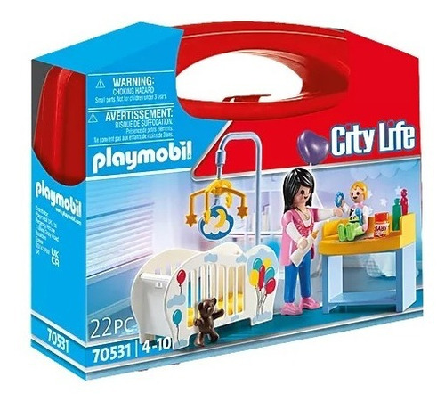 Figura Armable Playmobil City Life Maletín Guardería 22 Pc