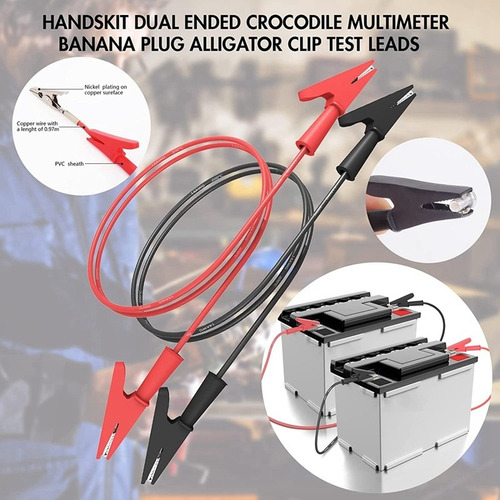 Cables De Prueba Multímetros Con Pinza De Cocodrilo Electric