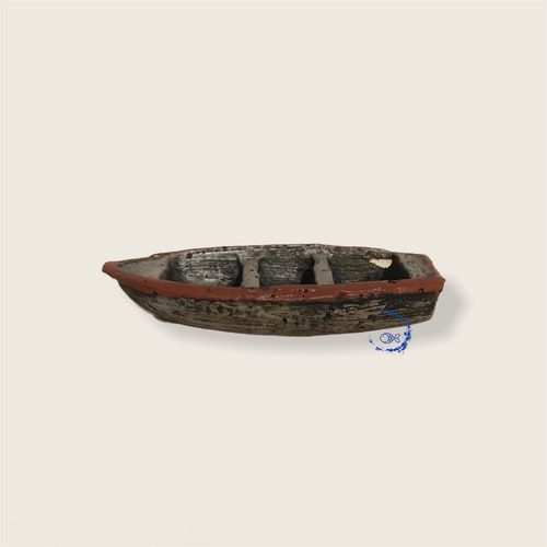 Enfeite Aquario Ornamento Artificial Canoa