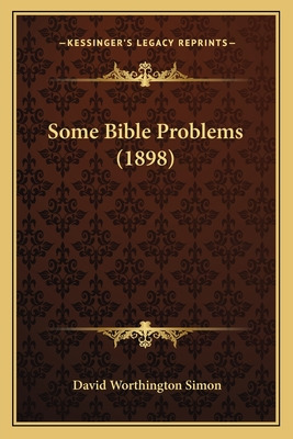 Libro Some Bible Problems (1898) - Simon, David Worthington