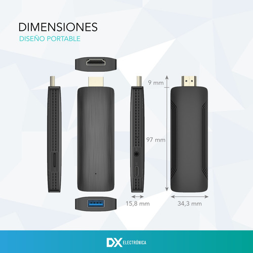 Tv Stick Convertidor Smart 2gb 4k Mas Control Remoto Wifi