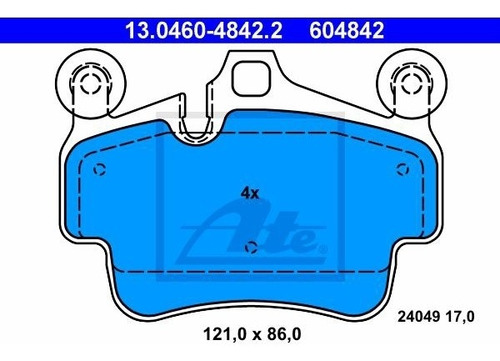 Balatas Delanteras Porsche 911 Carrera 4 3.6 2006/2012 Ate