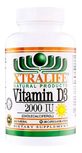 Vitamina D3 - Xtralife X 100 Cápsulas