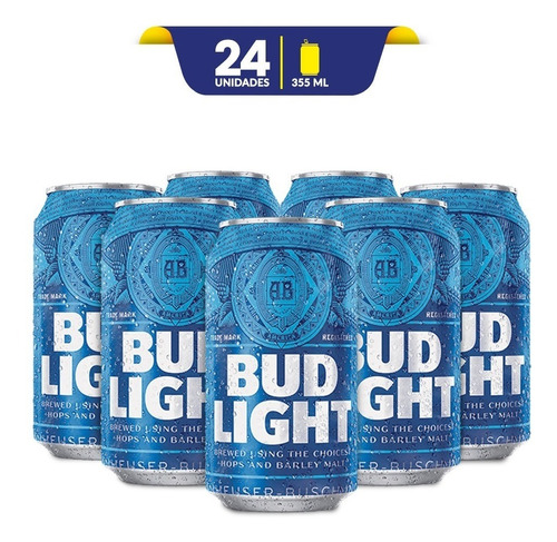 Cerveza Bud Light 24 Latas De 355ml C/u