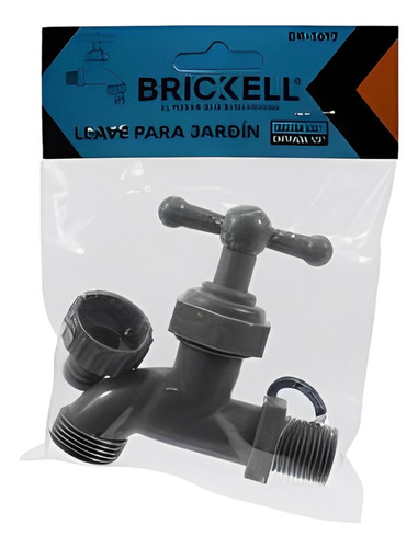 Llave De Chorro Pvc 1/2 Color Gris Brickell