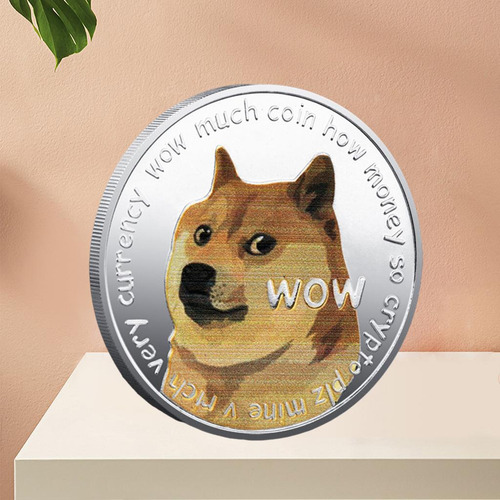 Perro Monedas Conmemorativas Dogecoin Recuerdo De Plata