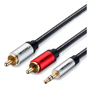 Cable De Audio 2 Rca A 1 Plug 3.5mm De 1.8 Mts Netcom