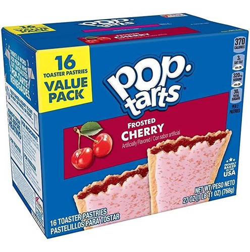         Kelloggs Pop Tarts Frosted Cherry - Tartas (16 Unid.