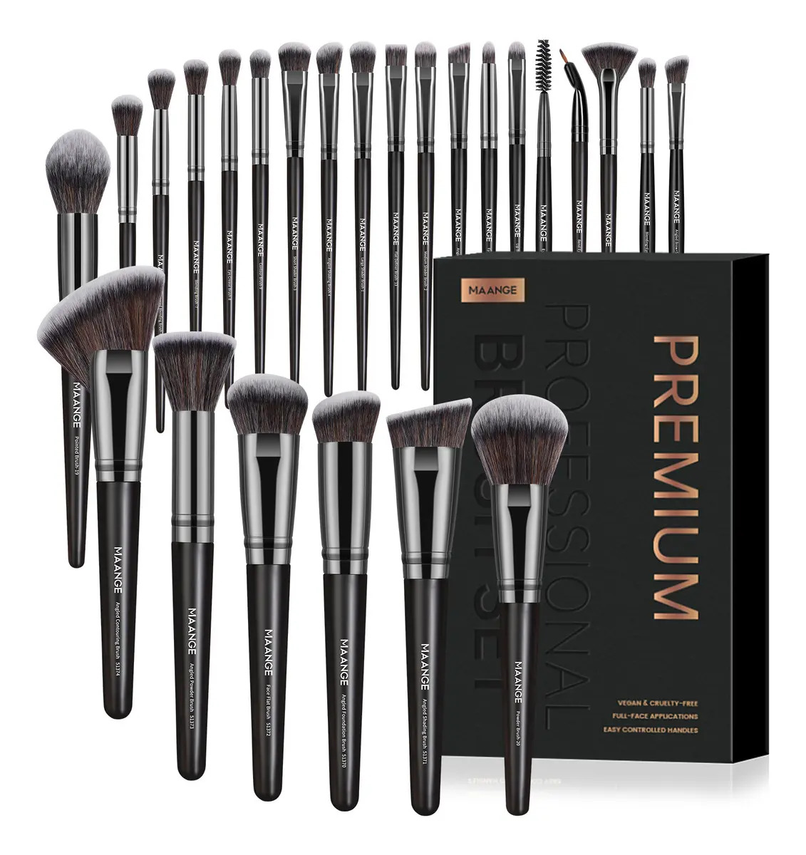 Maange Conjunto de Pincéis 25 Pincéis de Maquiagem Profissionais Kit