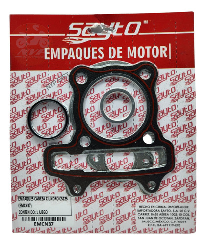 Junta Empaque De Cilindro Y Cabeza Moto Cs125 Ds125