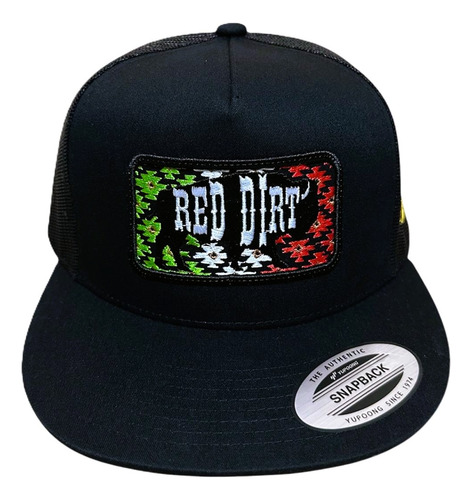 Gorras Yupoong Diseño Vaquero Bordado Frontal Y Lateral 3d Red Dirt/mex25 Ajustable Bordado 3d