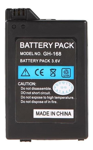 Imagen 3 de 6 de Bateria Pila 3600 Mah Compatible Con Psp 1000 / 2000 / 3000