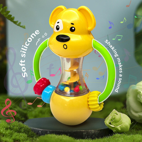 Juguetes De Educación Temprana De Goma Suave Para Bebés Color Amarillo