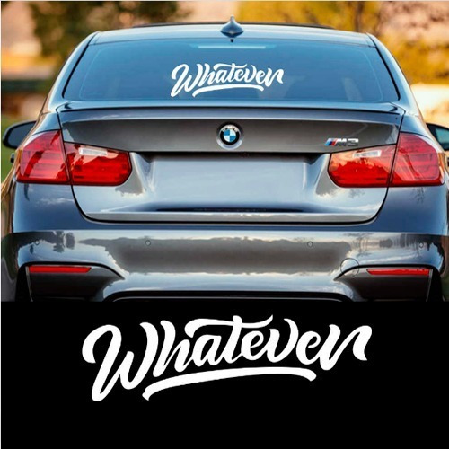 Imagen 3 de 3 de Sticker Calco Para Parabrisas Whateven , Vinilo 60 Cm
