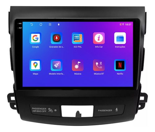 Multimidia Outlander 08/12 9p Android Carplay 4/64gb + Ré
