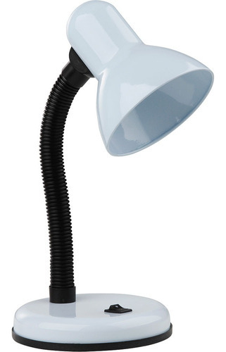 Luminária Cads De Mesa Branca Com Garra Bivolt E27 Cor Da Estrutura Branco Cor Da Cúpula Branco