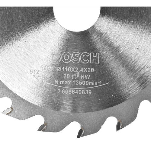 Disco Corte Bosch Com 20 Dentes 4.3/8x 20-110mm Optline Wood