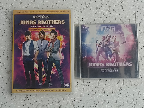 Dvd Jonas Brothers En Concierto 3d V. E. / Cd La Musica 