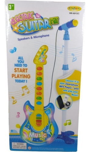 Kit Guitarra Micrófono Juguete Conectividad Smartphone 