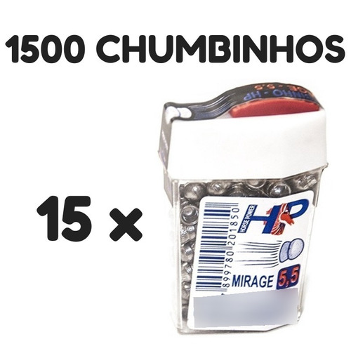 Chumbinho Carabina De Pressão Hp Mirage 5.5mm 1500 Unidades