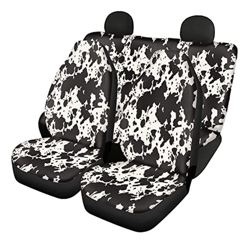 Clohomin Cow Print Car Seats Cover For Women Men Front And B