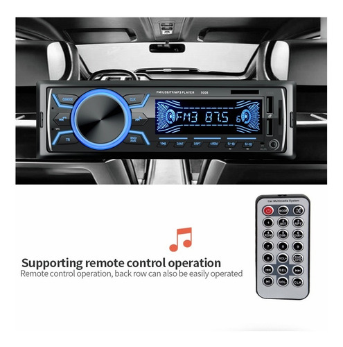 Imagen 2 de 9 de Reproductor De Mp3 Estéreo Para Coche Con Bluetooth Auxiliar