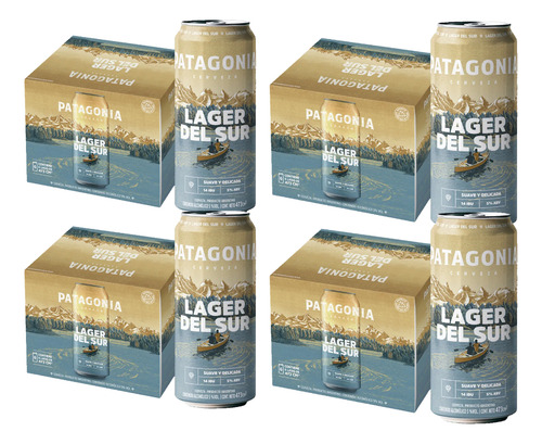 Cerveza Patagonia Lager Del Sur Lata 473ml Pack X24 Unidades