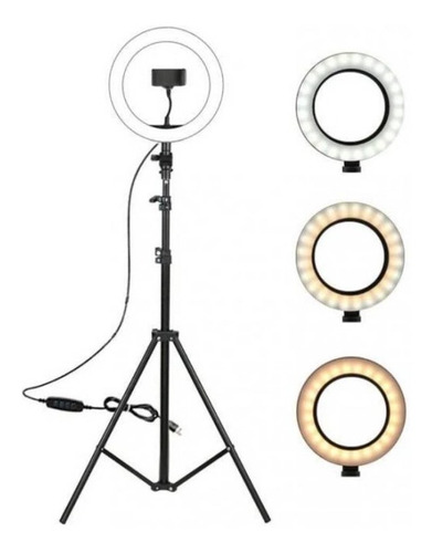 Aro De Luz Led De 26cm + Trípode De 2.1 Mts Oferta Tiktok