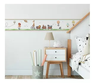 Faixa Decorativa Safari Infantil Bebê Papel Parede 5 Unid