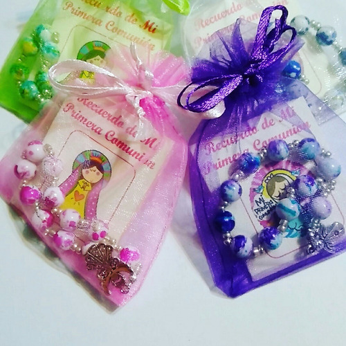 Encintados Denarios Multicolor Recuerdos Para Bautizo X 12