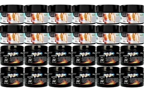 Revenda 12 Super Gel 30 Ervas 250g 12 Gel Lipo Redutor 250g