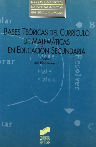 Libro Bases Teóricas Del Currículo De Matemáticas En Educaci