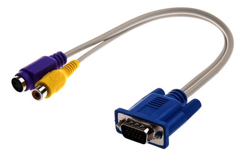 Adaptador De Cabo Vga Para S-video/rca De Saída