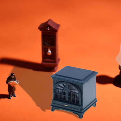 2 Chimenea En Miniatura Para Casa De Muñecas, Azul Oscuro