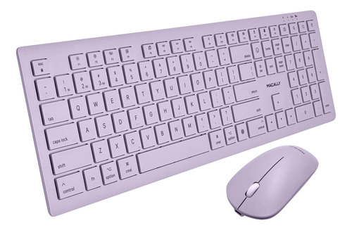 Wireless Keyboard And Mouse Combo Macally For Mac - Purple
