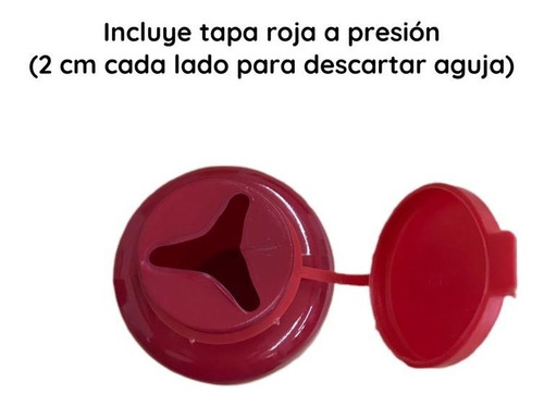 Imagen 7 de 10 de Descartadores De Agujas Plasticos 500 Cc X 80 U.