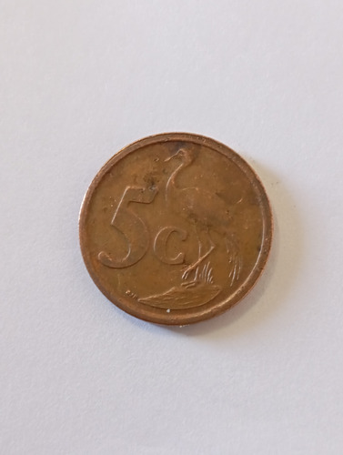 Moneda Sudáfrica 5 Cents 2004 Garsa (&1572 (Usado)