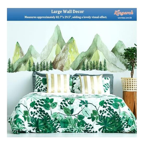 Kingarch Calcomanías De Pared De Montaña Grandes, Pegatinas