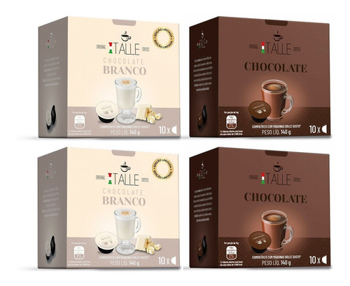 Chocolate Branco Dolce Gusto Capsulas Cafe Italle 40 Und