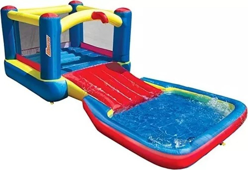 Inflable Acuático Con Resbaladilla Banzai Bounce N Splash