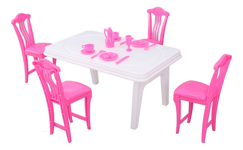 Juego De Sillas De Mesa De Comedor Dollhouse, Simulación Inn