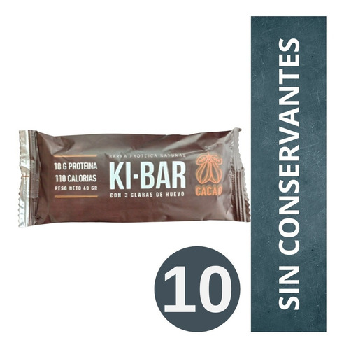 Barras Proteicas Naturales Ki-bar 10 Un - Todos Los Sabores 